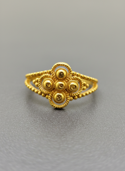 NuGold Antique Floral Heritage Ring