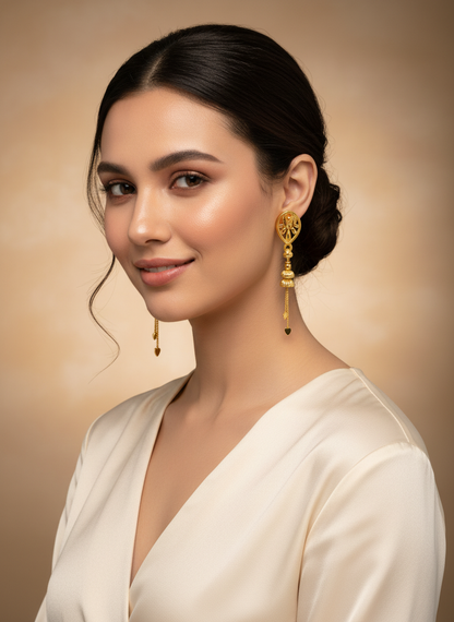 NuGold Tassel Drop Earrings for Women
