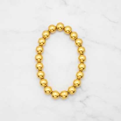 NUGOLD Premium Gold Beaded Bracelet for Girls & Women