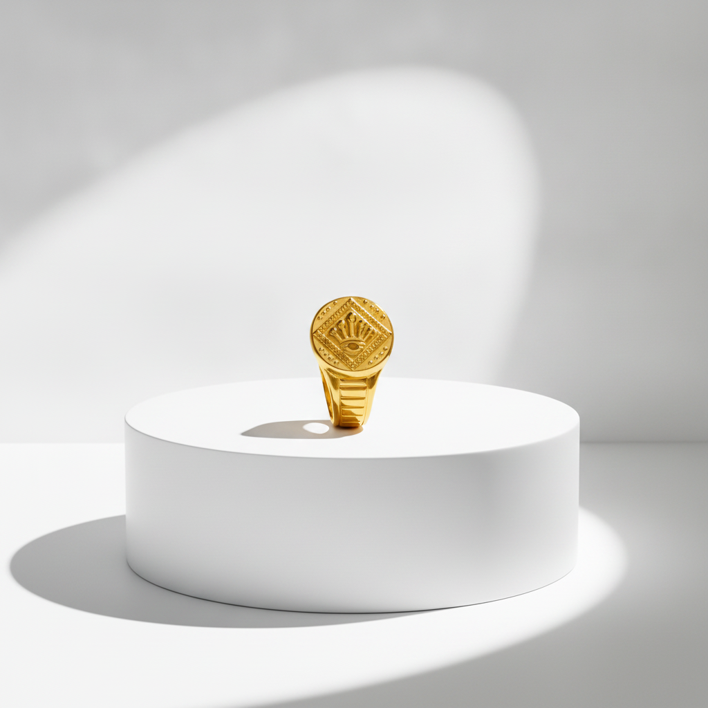 Royal Crown Crest Heritage Statement Ring for Men