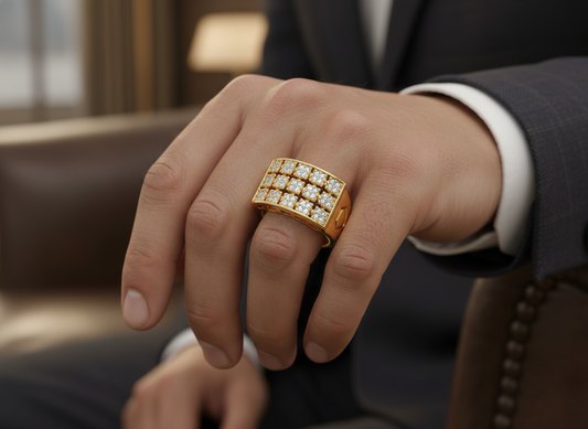 NuGold Royale Pavé Signet Ring