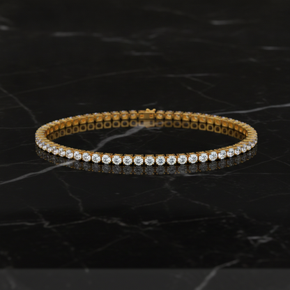 Designer Round Solitaire Tennis Bracelet for Women