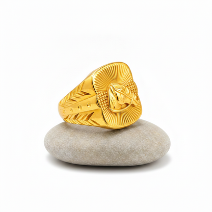 Royal Equestrian Crest Heritage Statement Ring for Men