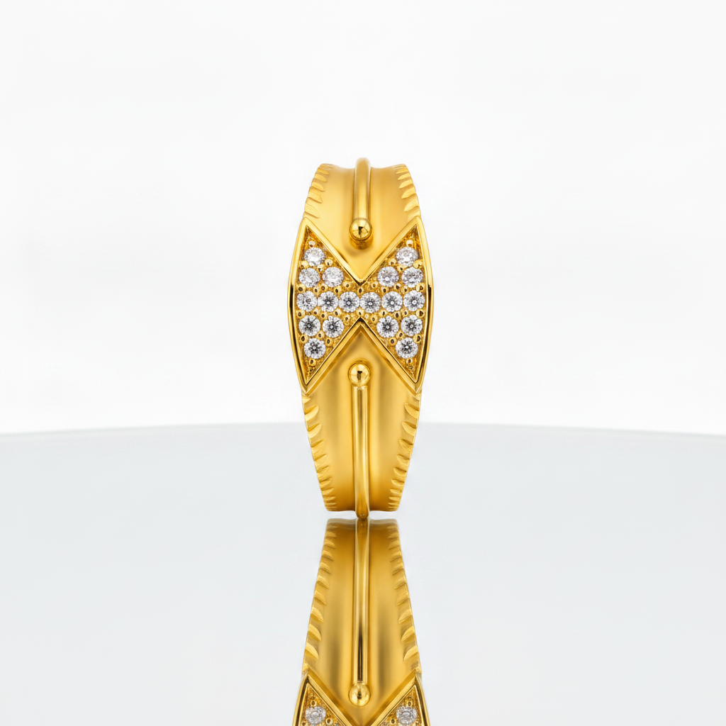 Imperial Twin-Triangle Crystal Ring