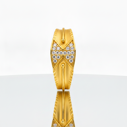 Imperial Twin-Triangle Crystal Ring