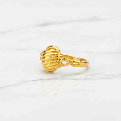 Regal Spiral Orb Elegance Statement Ring for Women