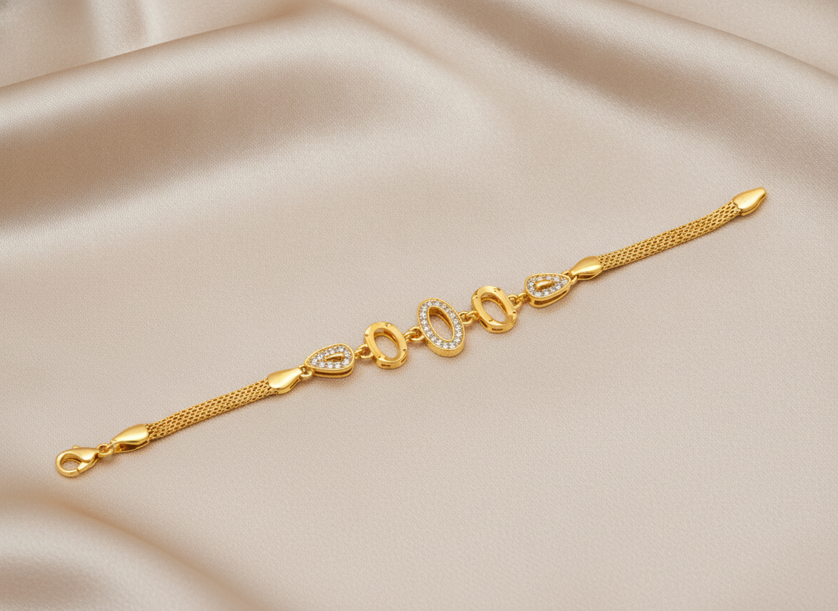 Premium Triple Oval CZ Link Bracelet for Women