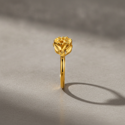 Regal Floral Vine Elegance Statement Ring for Women