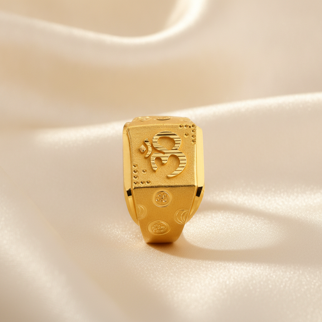 Divine Om Sacred Symbol Designer Ring