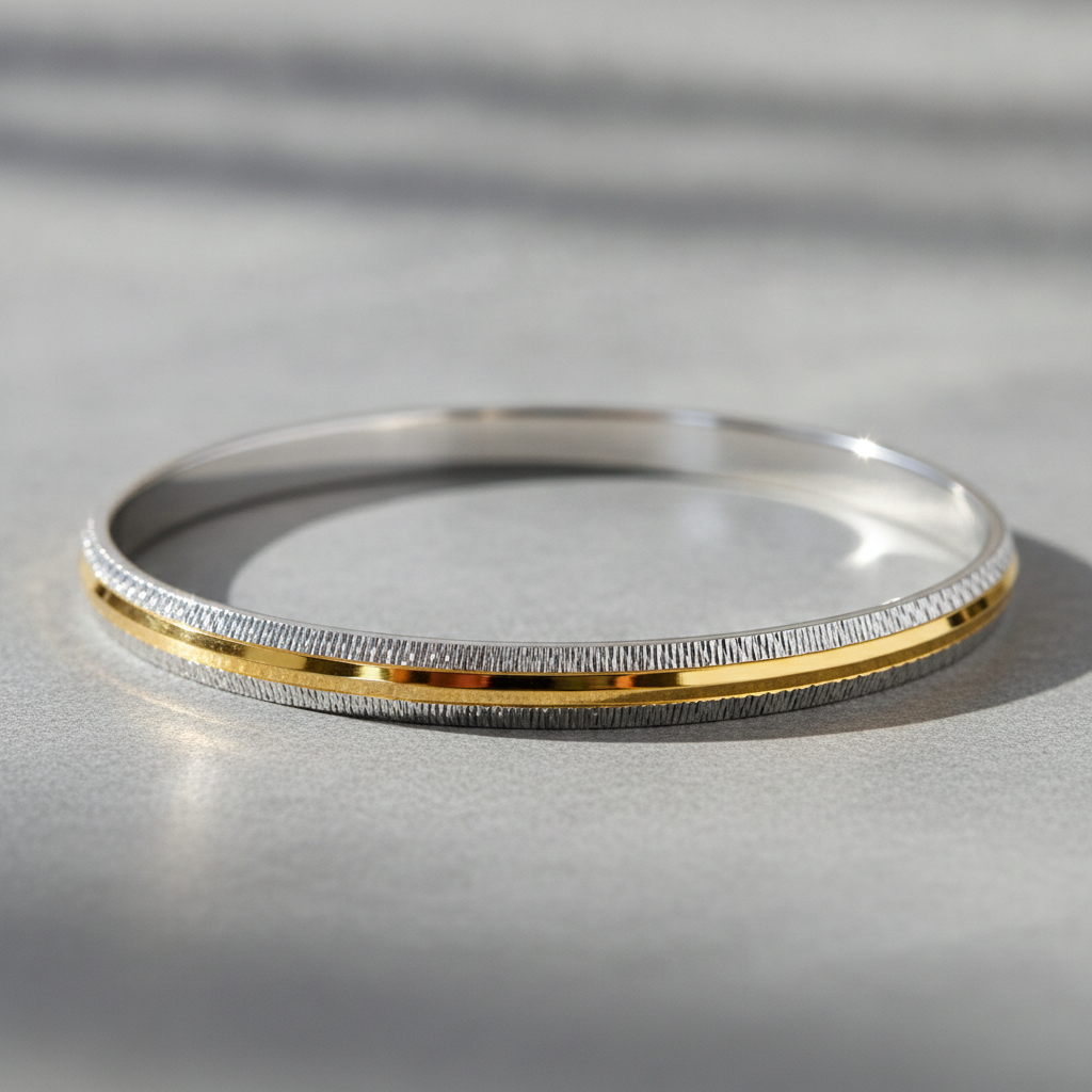 Premium 925 Sterling Silver Dual Tone kada