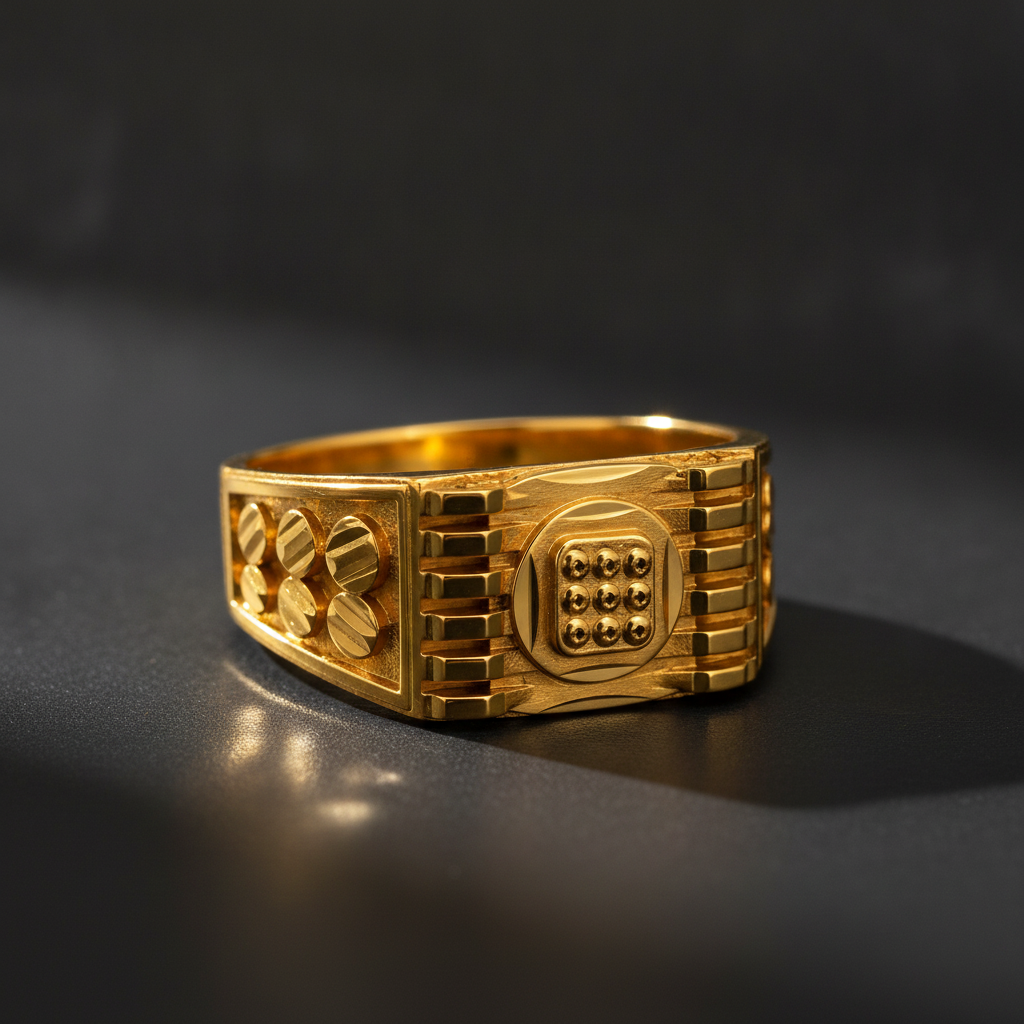 Royal Gridcrest Heritage Statement Ring for Men