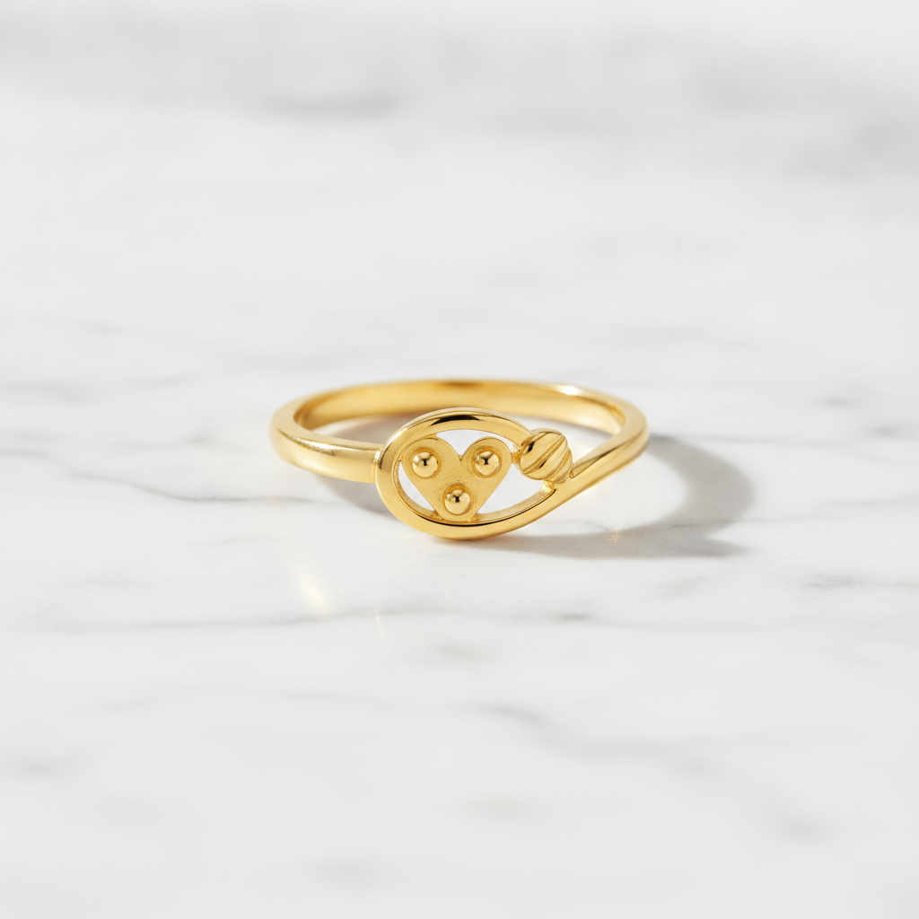 Eternal Heart Orbit Designer Statement Ring