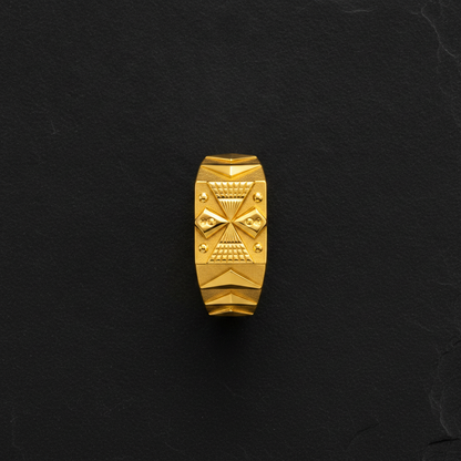 Imperial Diamond Crest Geometric Ring for Men