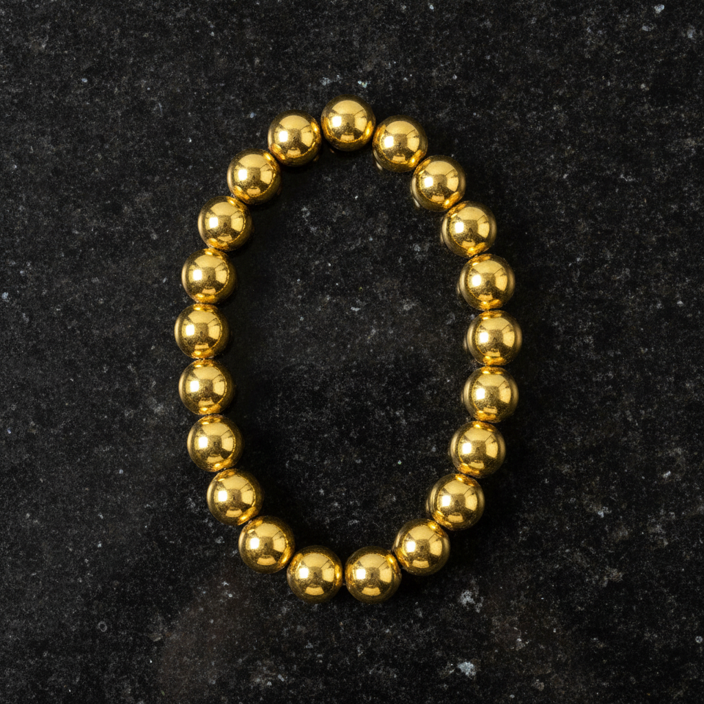 NUGOLD Premium Gold Beaded Bracelet for Girls & Women