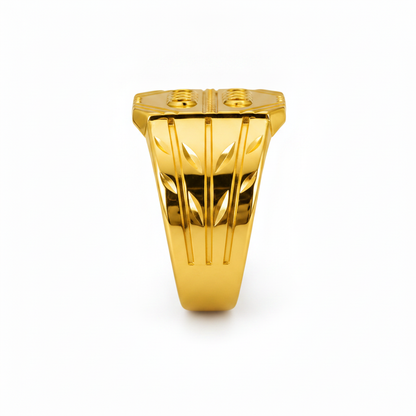 Royal Twin Link Heritage Statement Ring for Men