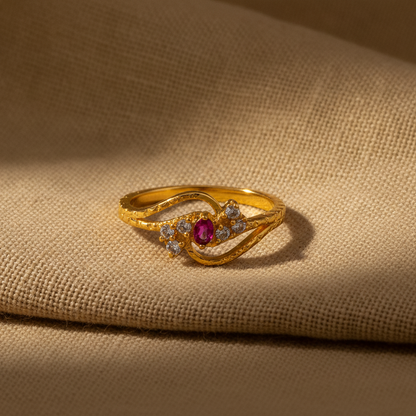Royal Crimson Infinity Luxe Ring