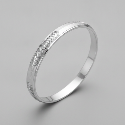 Luxury 925 Sterling Silver Traditional Pattern Kada for Men
