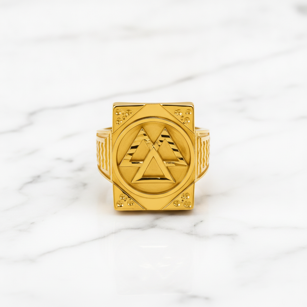 Royal Dynasty Triangle Signet Ring For Men