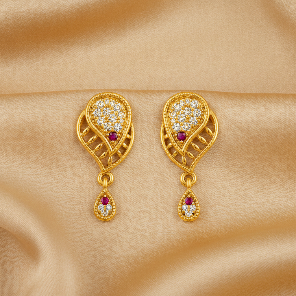 Elegant Swirl Frame Filigree Earrings
