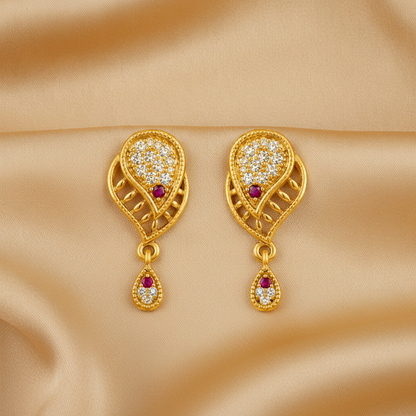 Elegant Swirl Frame Filigree Earrings