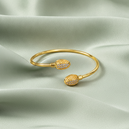 Luxury Oval Greek Key Open Kada Bracelet for women & girls