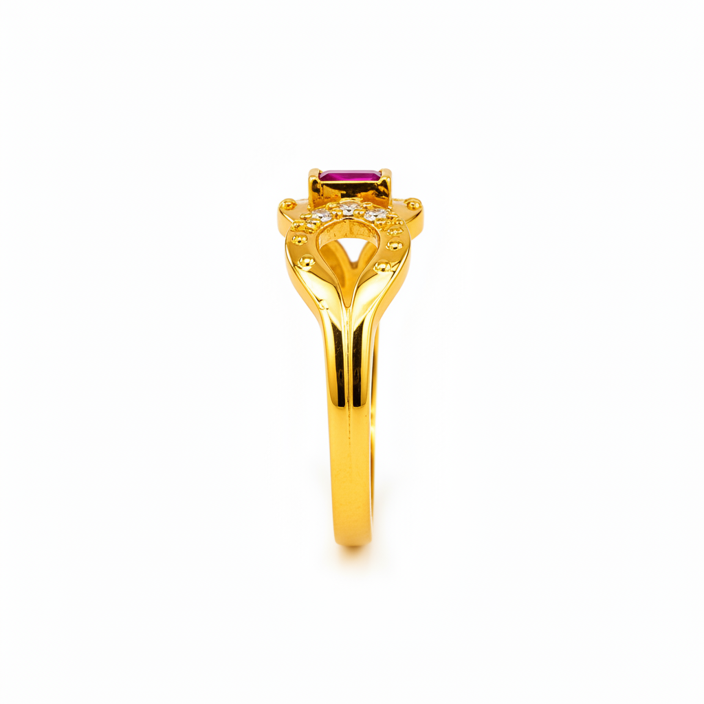 Regal Ruby Infinity Embrace Statement Ring for Women