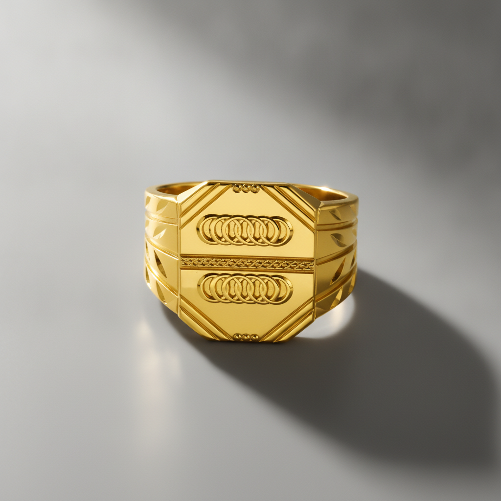 Royal Twin Link Heritage Statement Ring for Men