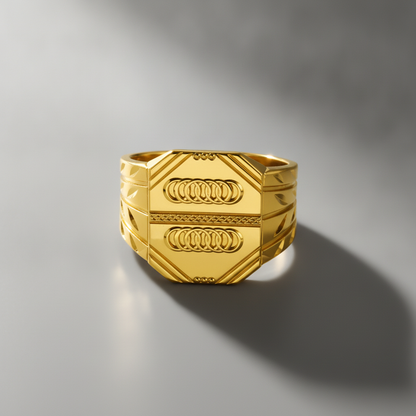 Royal Twin Link Heritage Statement Ring for Men