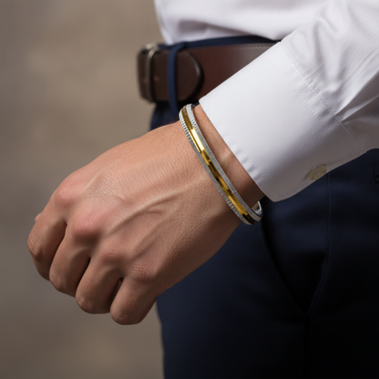 Premium 925 Sterling Silver Dual Tone kada