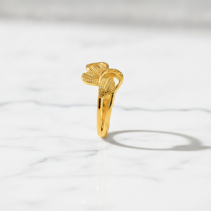 Regal Triple Petal Harmony Statement Ring