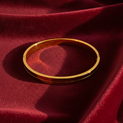 Luxury Minimalist Hinged Oval Kada Bracelet for Women