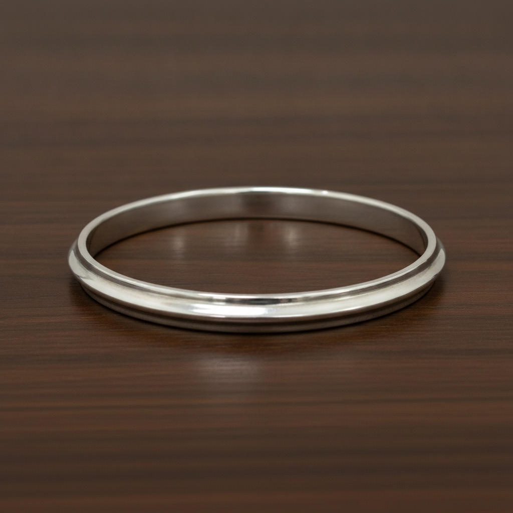 Classic 925 Sterling Silver Sleek Kada for Men & Women