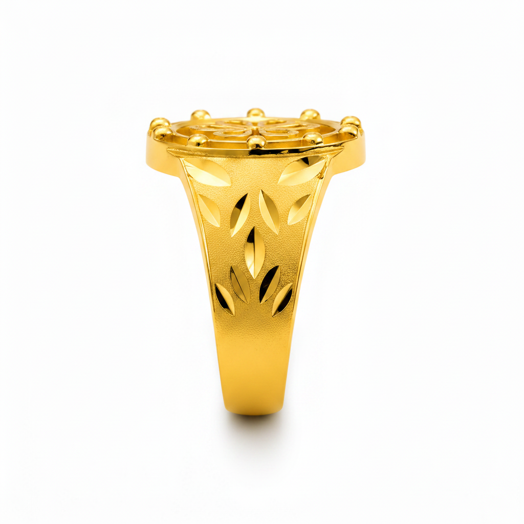 Imperial Six-Petal Medallion Heritage Ring for Men