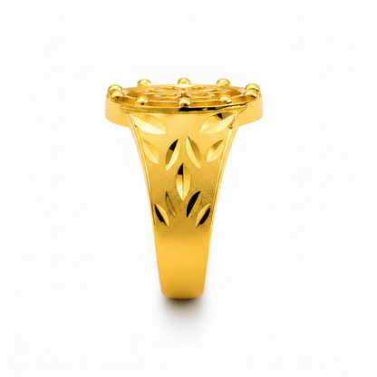 Imperial Six-Petal Medallion Heritage Ring for Men