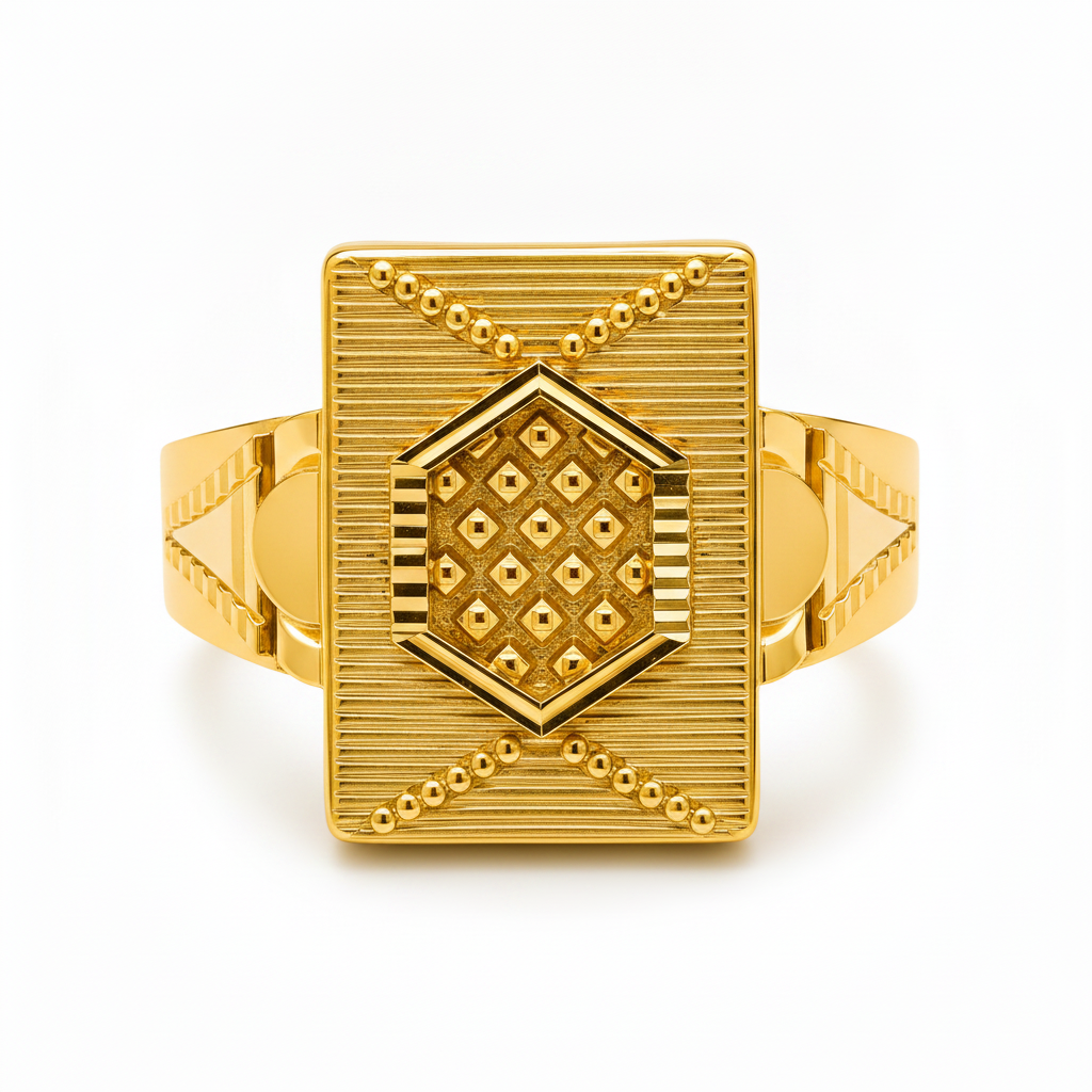 Royal Dynasty Hexagon Signet Ring For Men