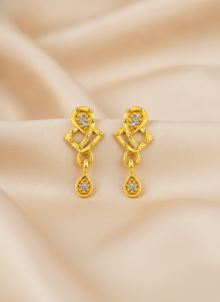 Elegant Modern Motif Designer Dangler Earrings