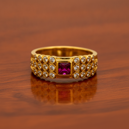 Royal Crimson Luxe Statement Ring