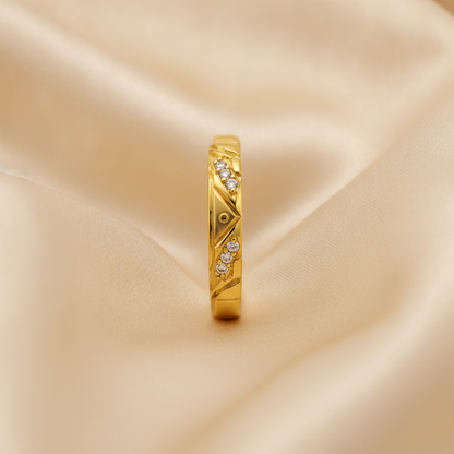 Royal Radiance Triple CZ Designer Ring