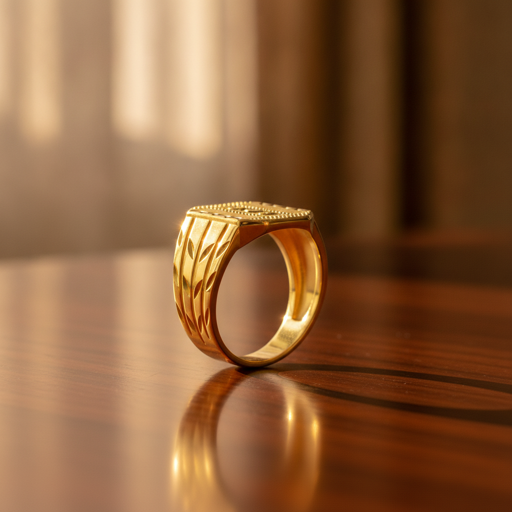Royal Heritage Engraved Statement Ring