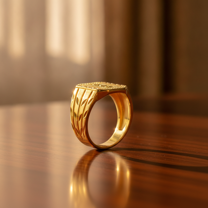 Royal Heritage Engraved Statement Ring