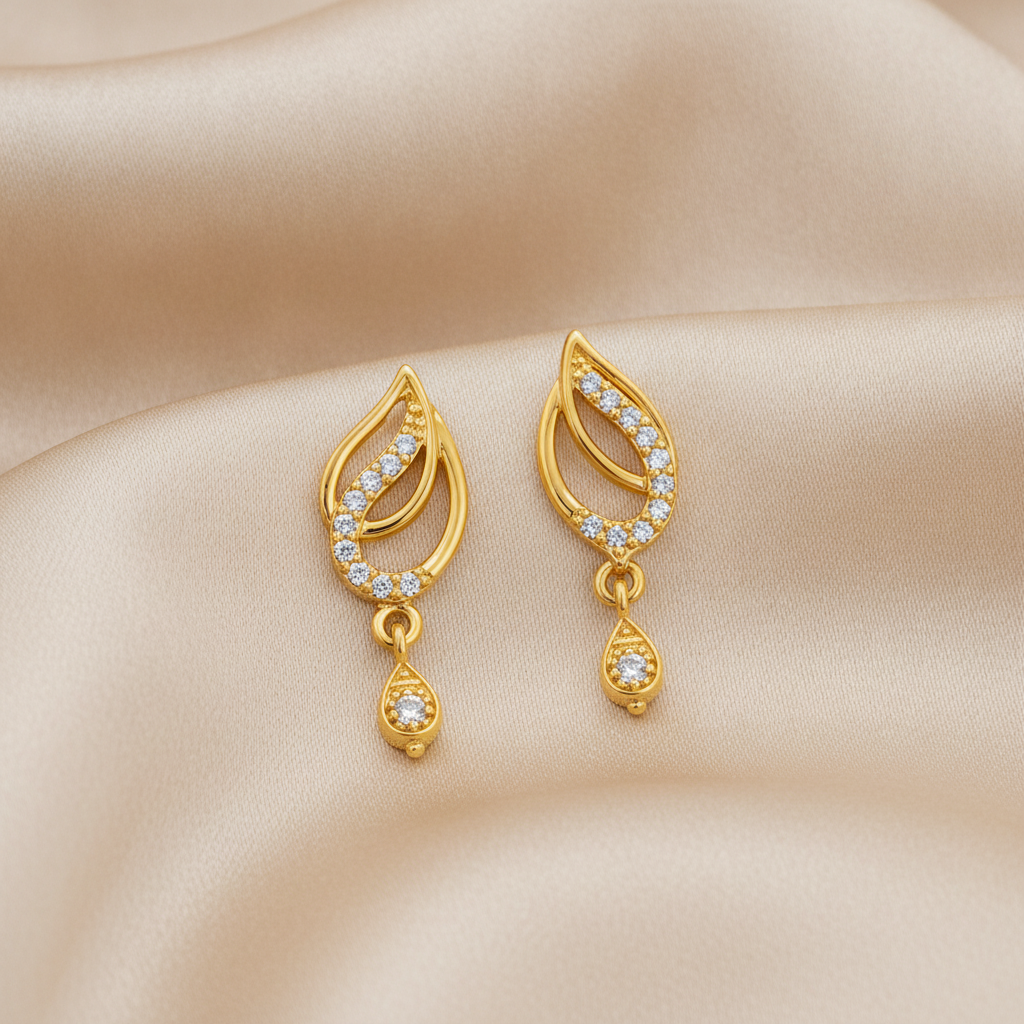 Radiant Helix Tiered Teardrops with Glistering Crystal Detailing