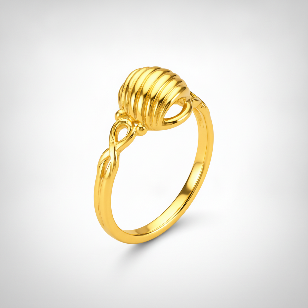 Regal Spiral Orb Elegance Statement Ring for Women