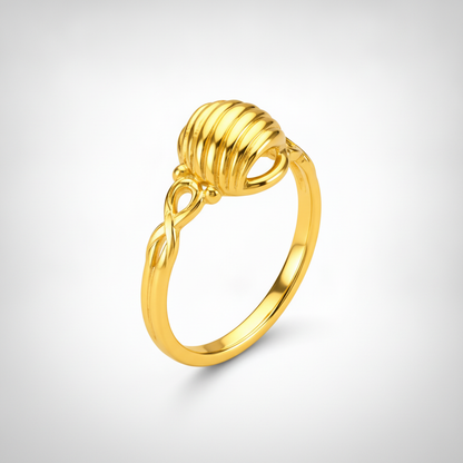 Regal Spiral Orb Elegance Statement Ring for Women
