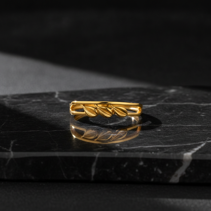 Triple Leaf Crest Designer Ring For Women