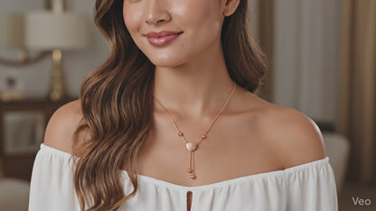 Elegant Rose Gold Heart Drop Pendant Necklace for Women