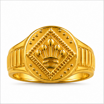 Royal Crown Crest Heritage Statement Ring for Men