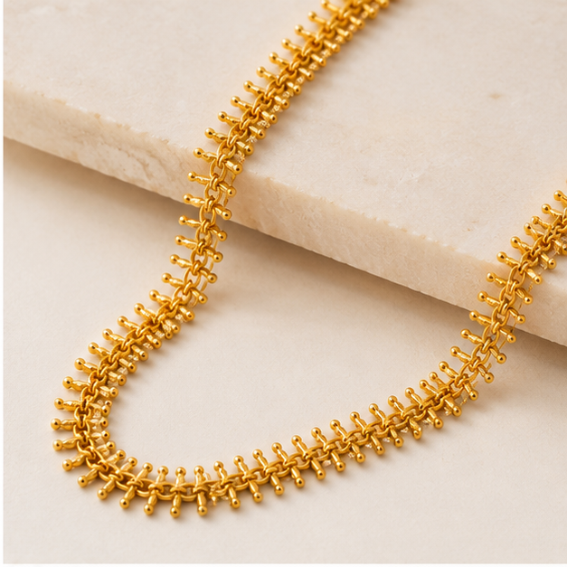 NUGOLD Designer Tassel Link Chain For Women