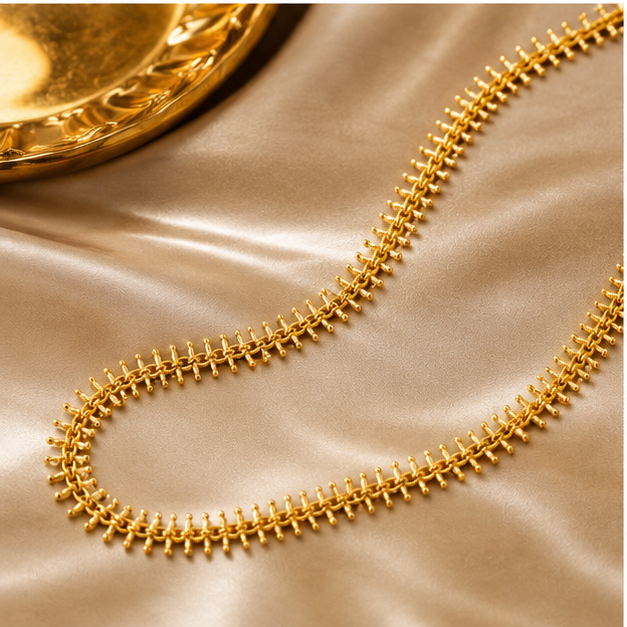 NUGOLD Designer Tassel Link Chain For Women