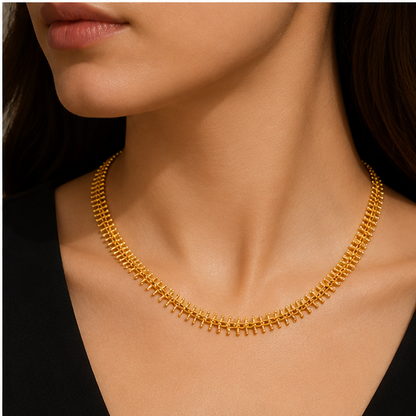 NUGOLD Designer Tassel Link Chain For Women